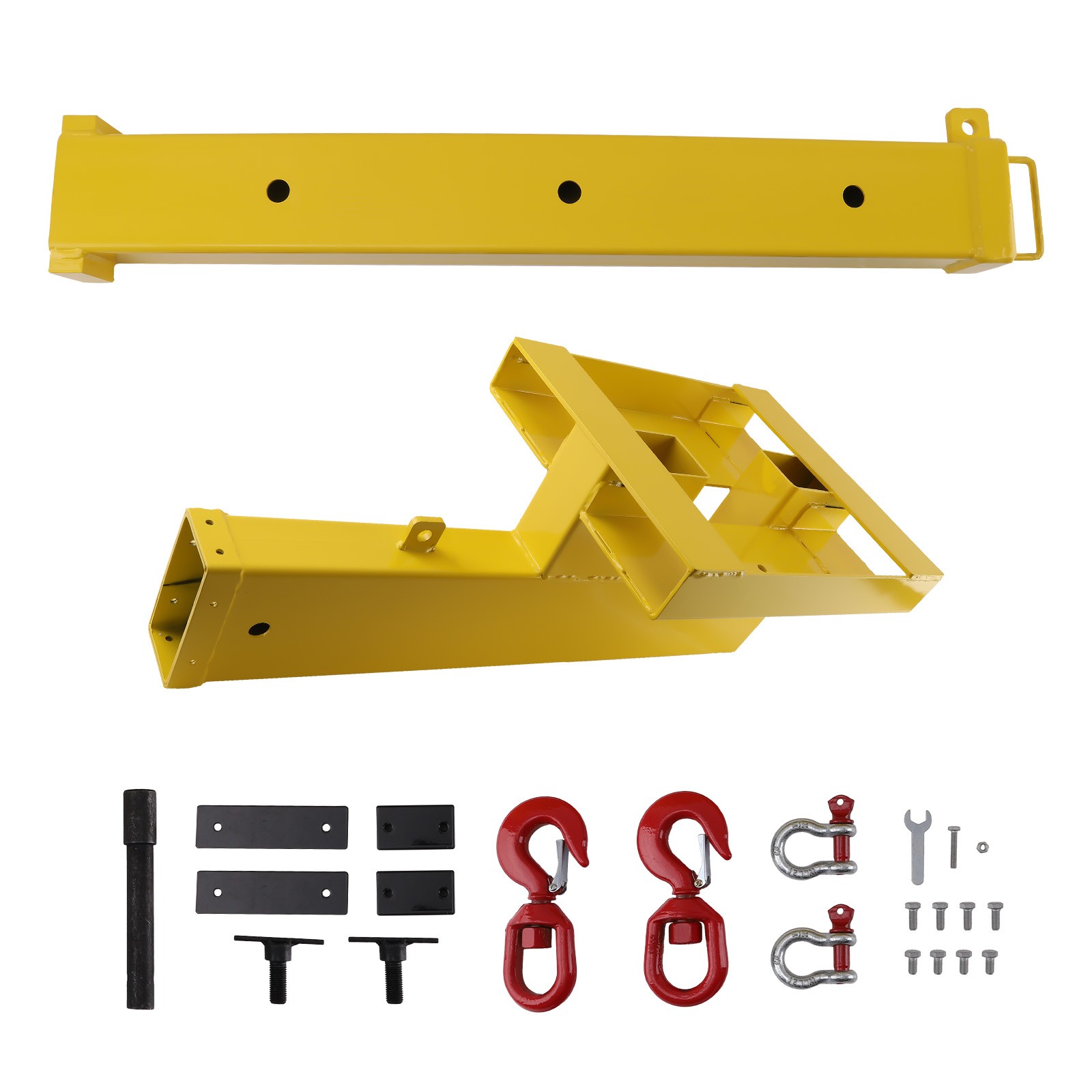 Forklift Crane Attachment 5500lbs, Telescoping Jib Boom for Skid Steers