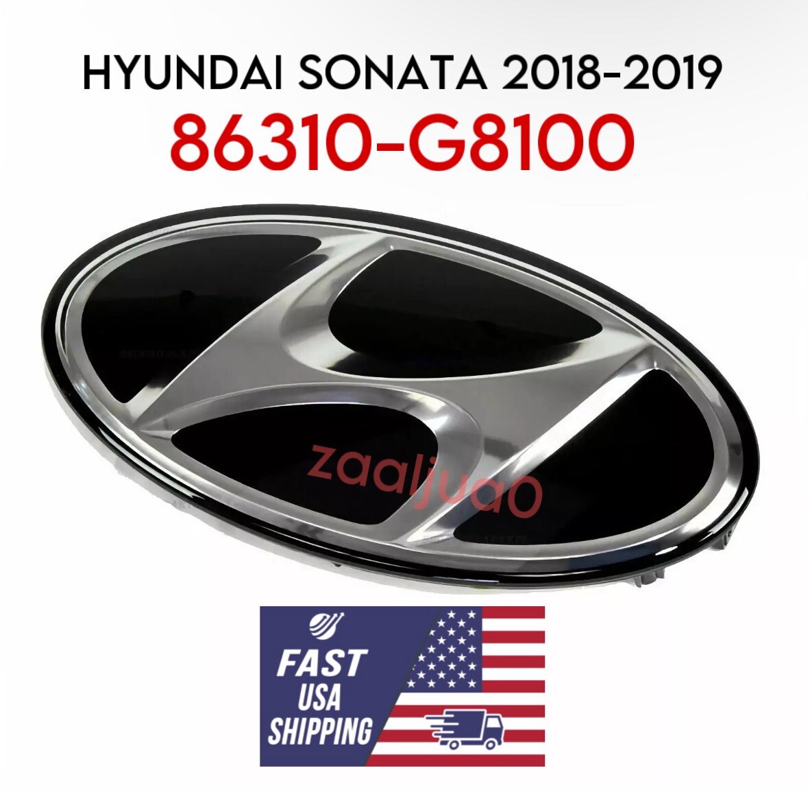 NEW OEM 86310 G8100 Front Bumper Grille Emblem for Hyundai Sonata 2018-2019