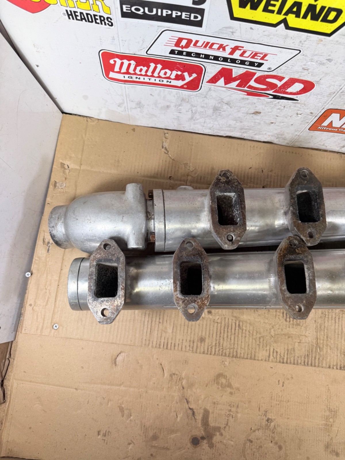 VINTAGE FORD FE 390 427 EDELBROCK M5 MARINE BOAT EXHAUST LOGS EXHAUST MANIFOLD