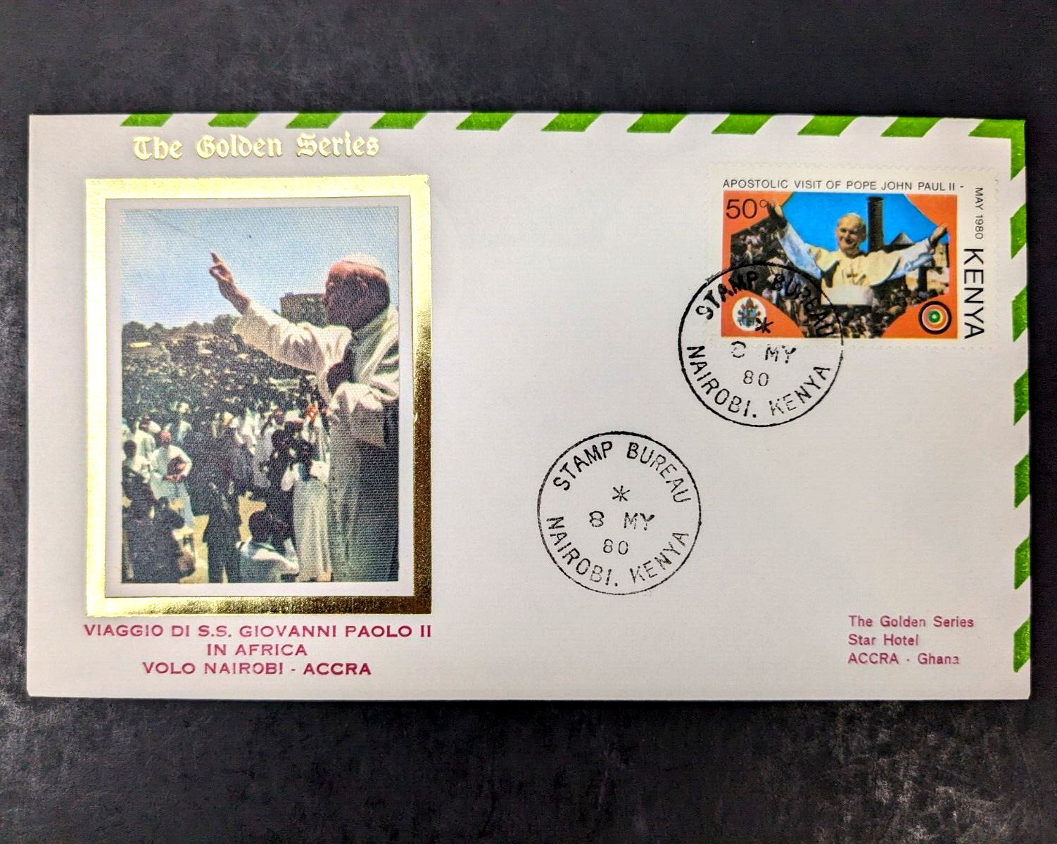 Pope John Paul II, The Golden Series Trip to African Countries Covers, Stamps
