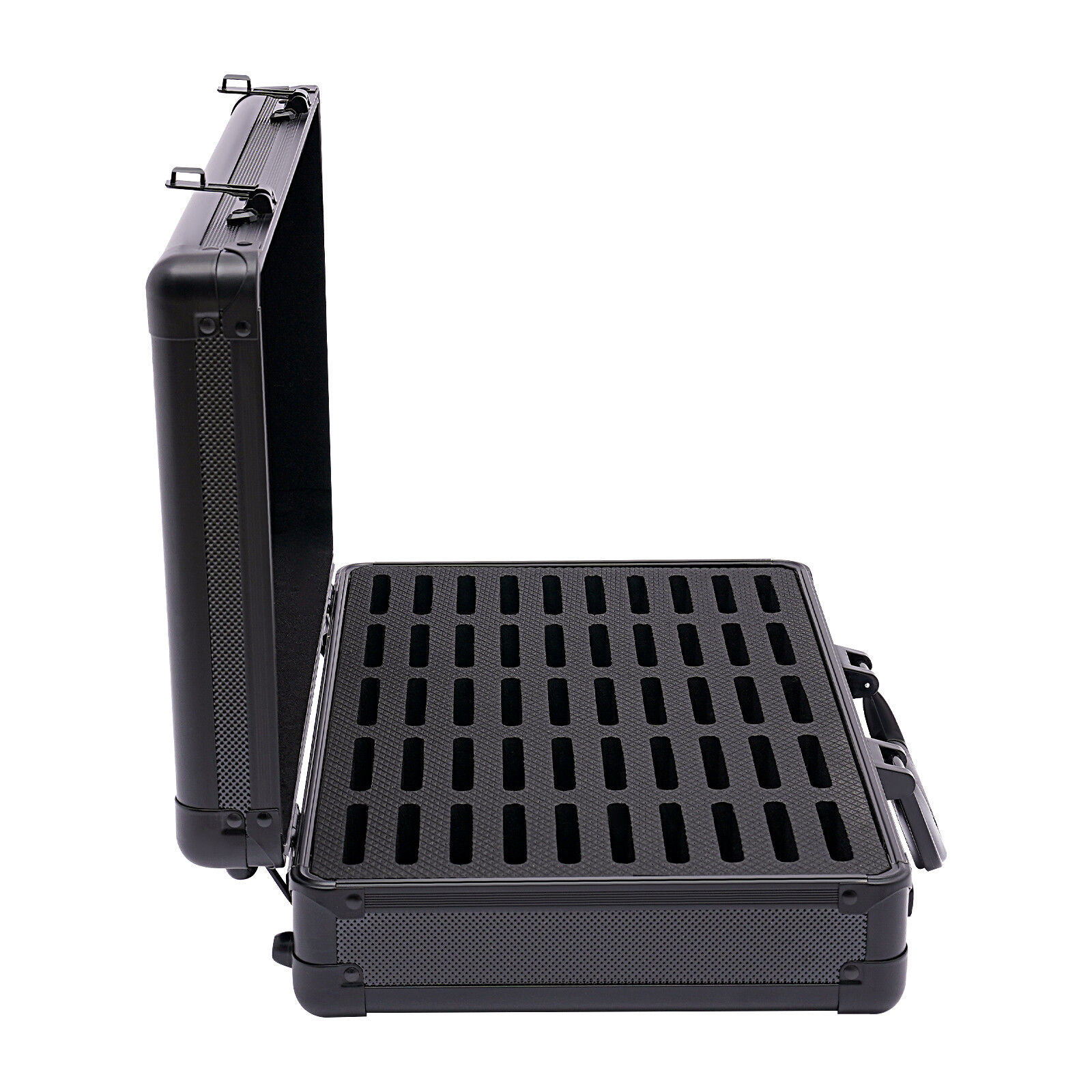 Aluminum Frame Storage Box Case Compartments For 50 Coin Slabs Coins Holders NEW