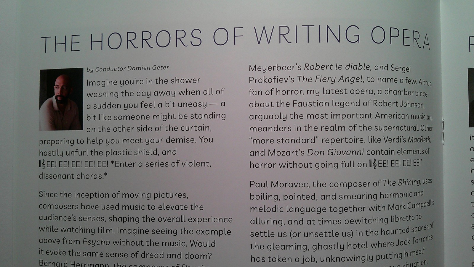 **THE SHINING* OOP OPERA PROGRAM – STEPHEN KING – PAUL MORAVEC / MARK CAMPBELL*