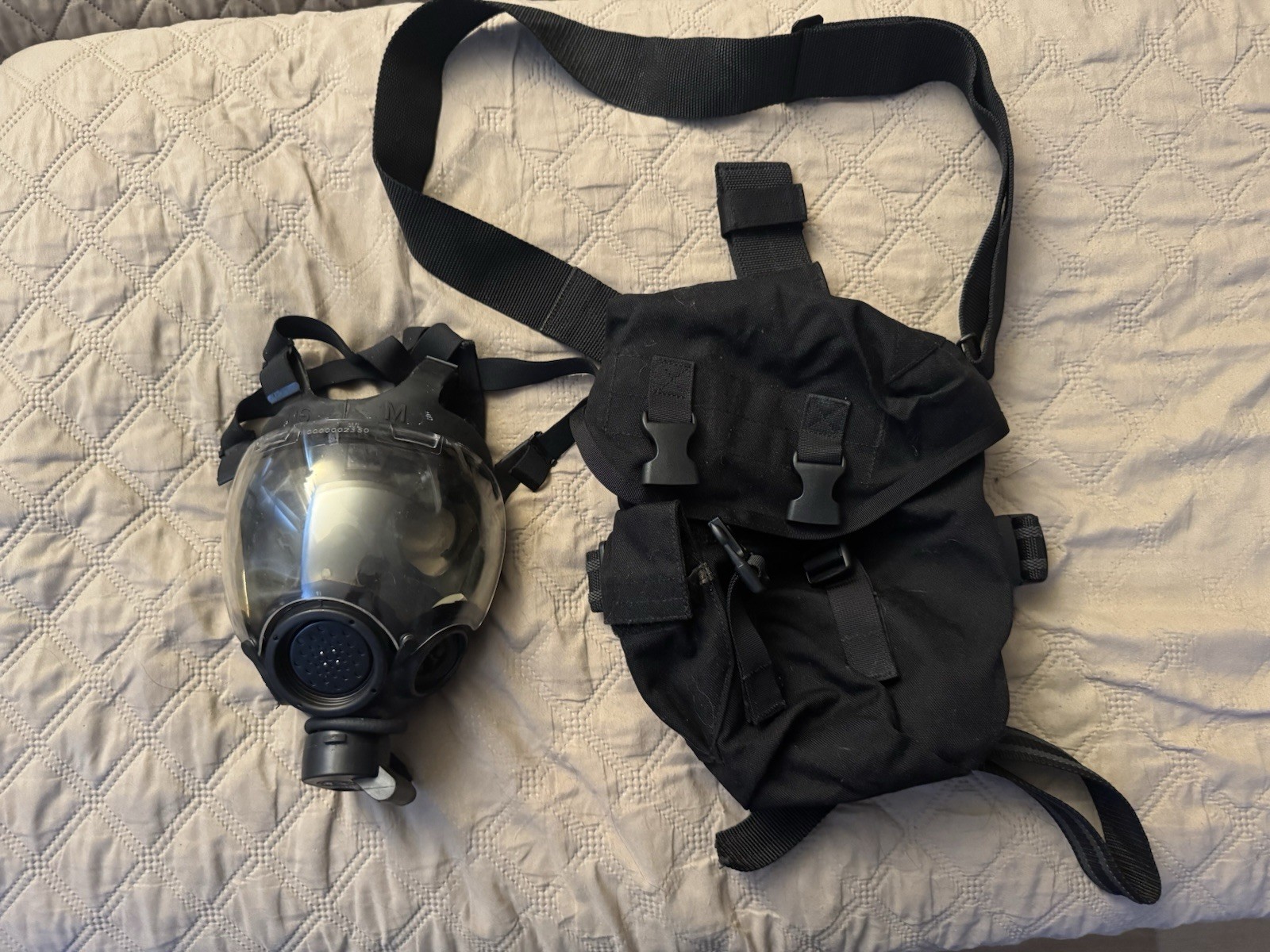 MSA MSK MILLENIUM GAS MASK MEDIUM STORAGE POUCH POLICE RIOT CHEMICAL NYPD LAPD