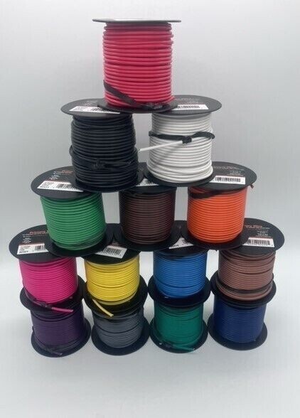 14 Gauge Primary Wire 100% Fine-Stranded Copper USA Made Lot NOT CCA