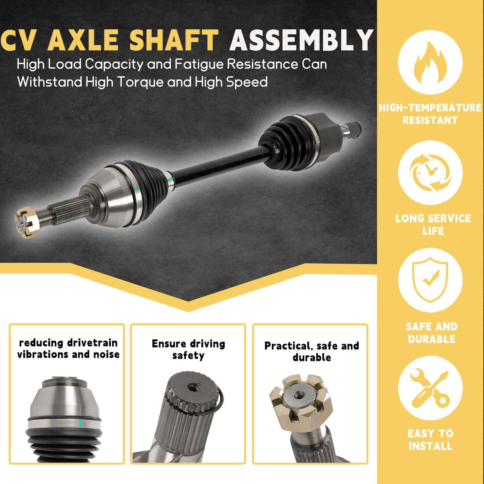 For Nissan Rogue 2008-2013 Front Driver Side CV Axle Shaft Assembly NCV53911