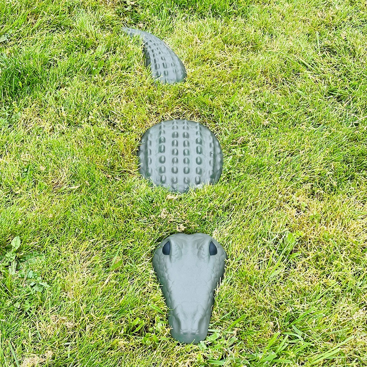 AUTUMN 3 Pieces Crocodile Alligator Garden Decor Mold, CrocConcrete Cement Mold