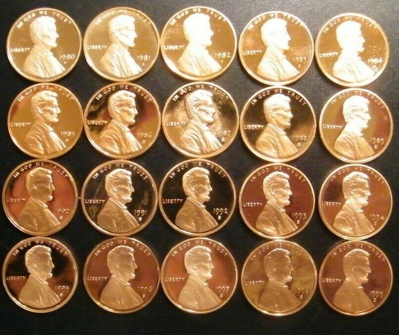 1975~2012 S Lincoln Penny Choice ~ Gem Proof Run 41 Coin Decade Set US Mint Lot