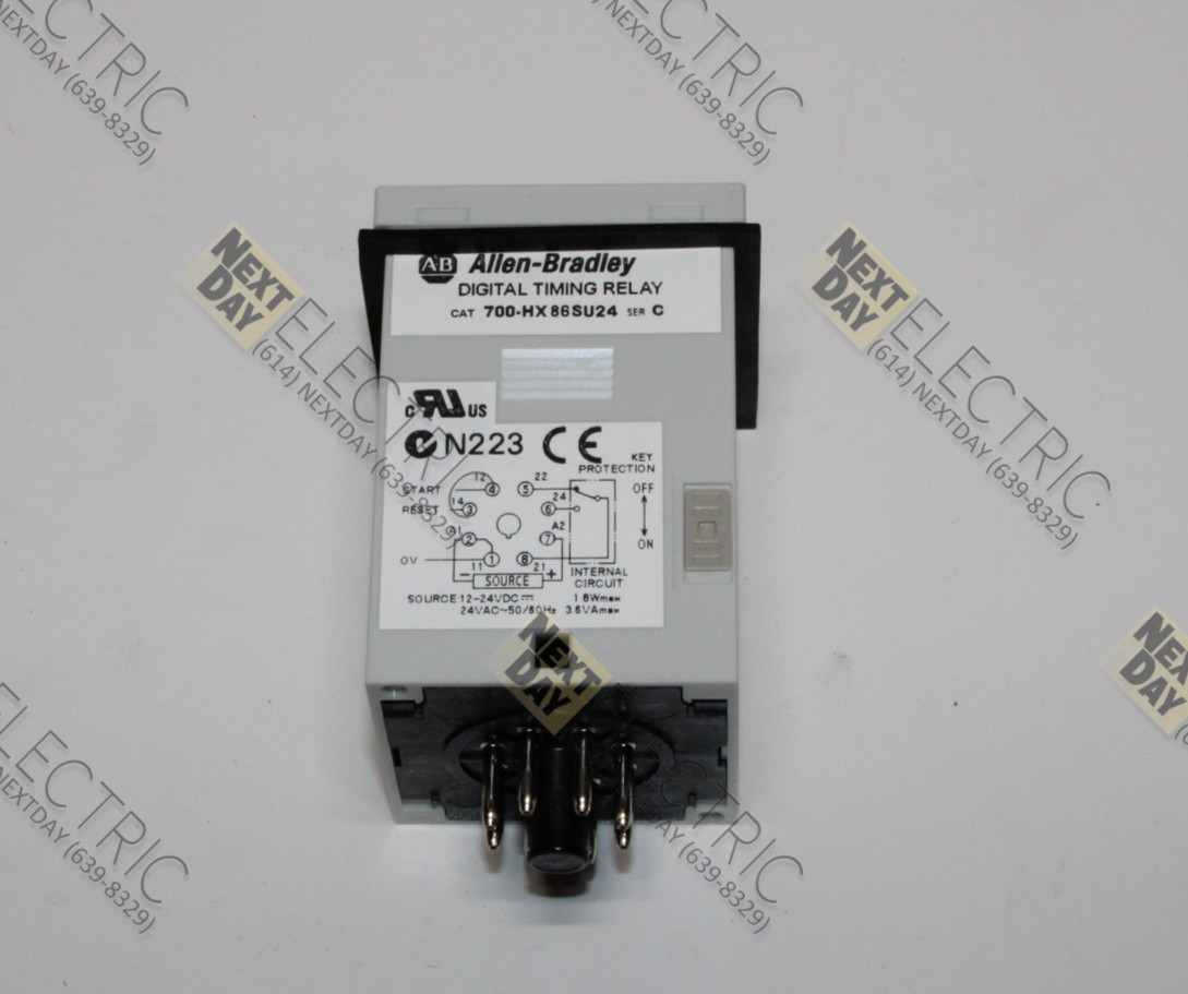 Allen Bradley, 700-HX86SU24, Timing Relay Delay Timer Digital 0-9999 Hours