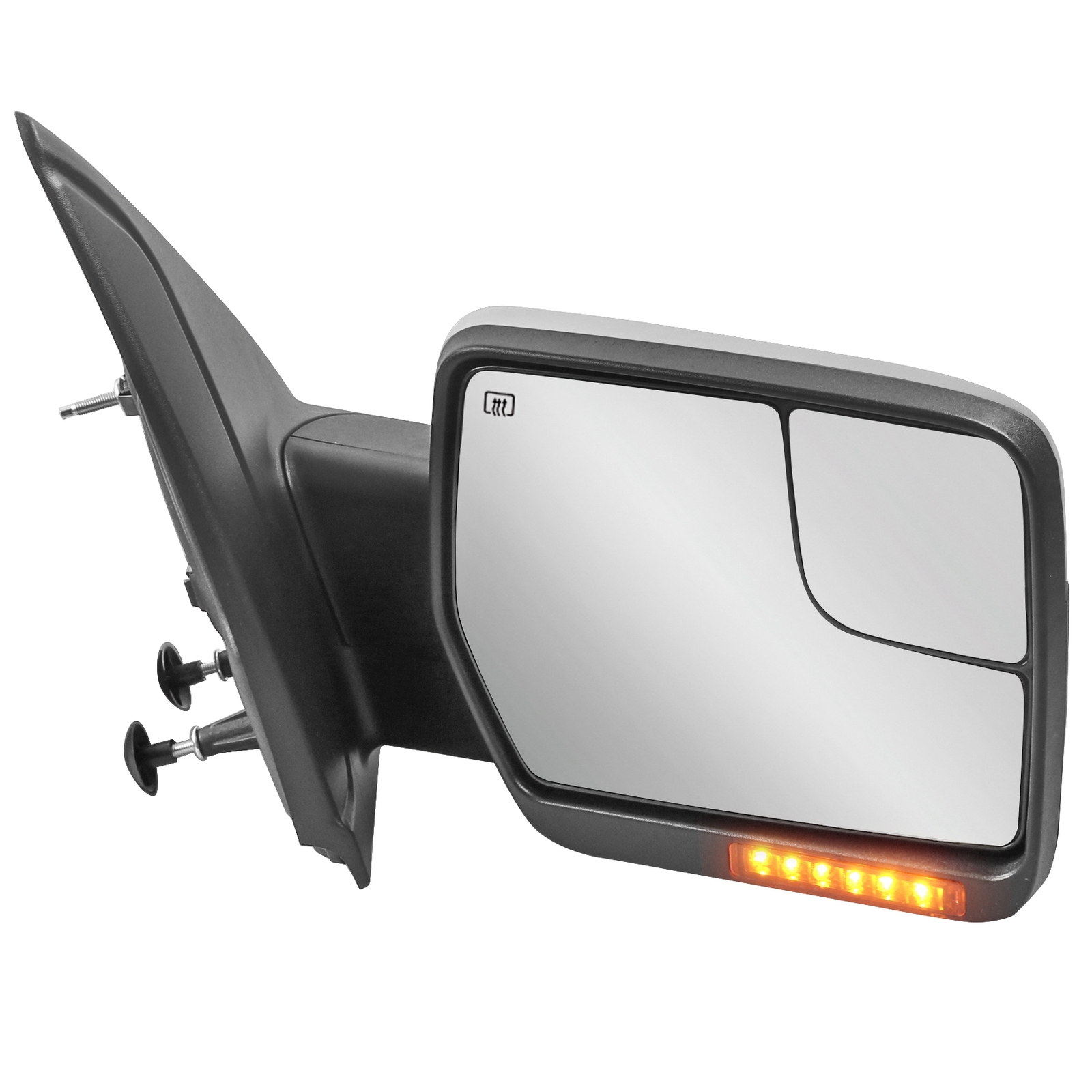 1 Pair Chrome Tow Side View Mirrors For 04-14 Ford F-150 with Sequential Signal