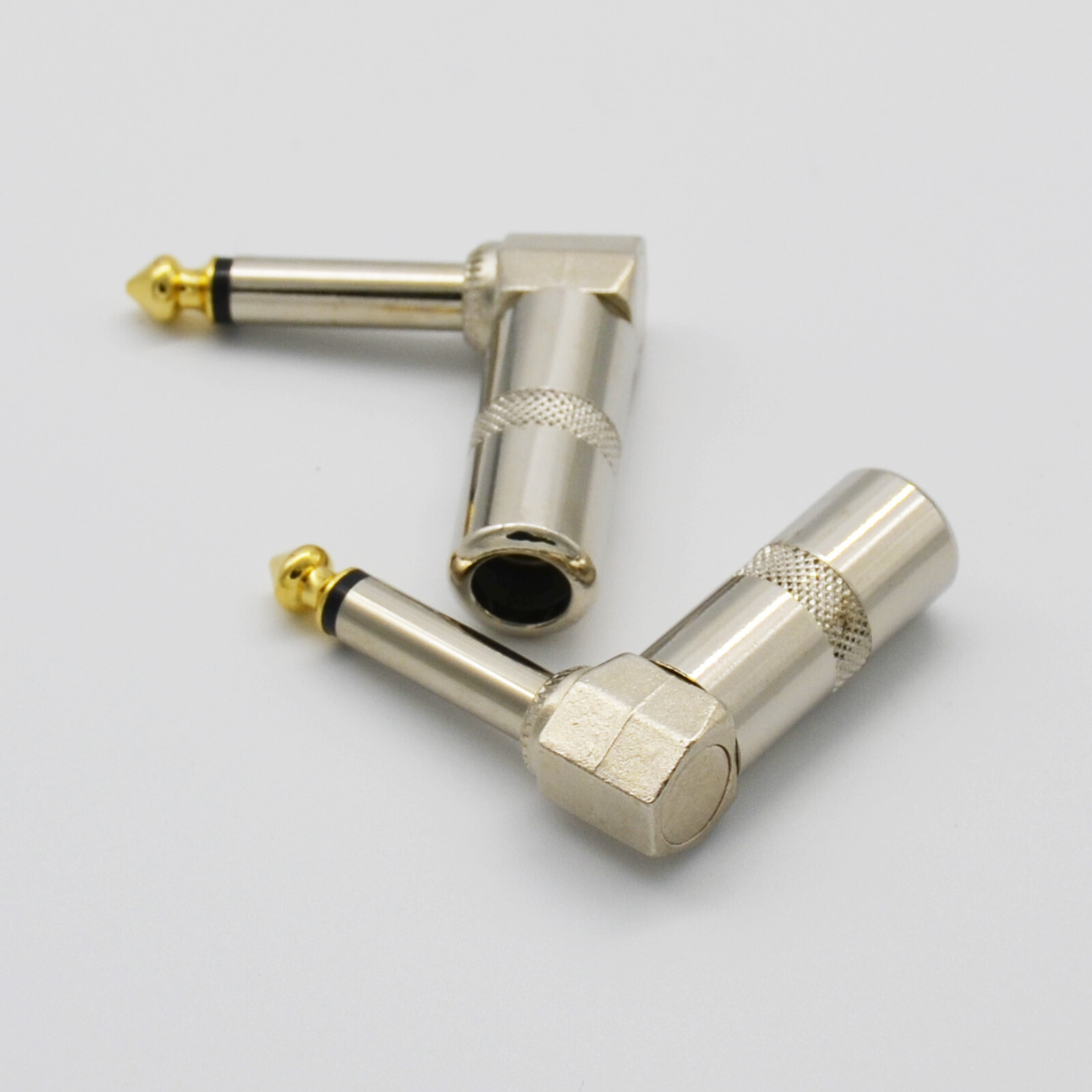 6,Guitar Effect Pedal Board Instrument Patch Cord Cables 7" 1/4" Right Angle