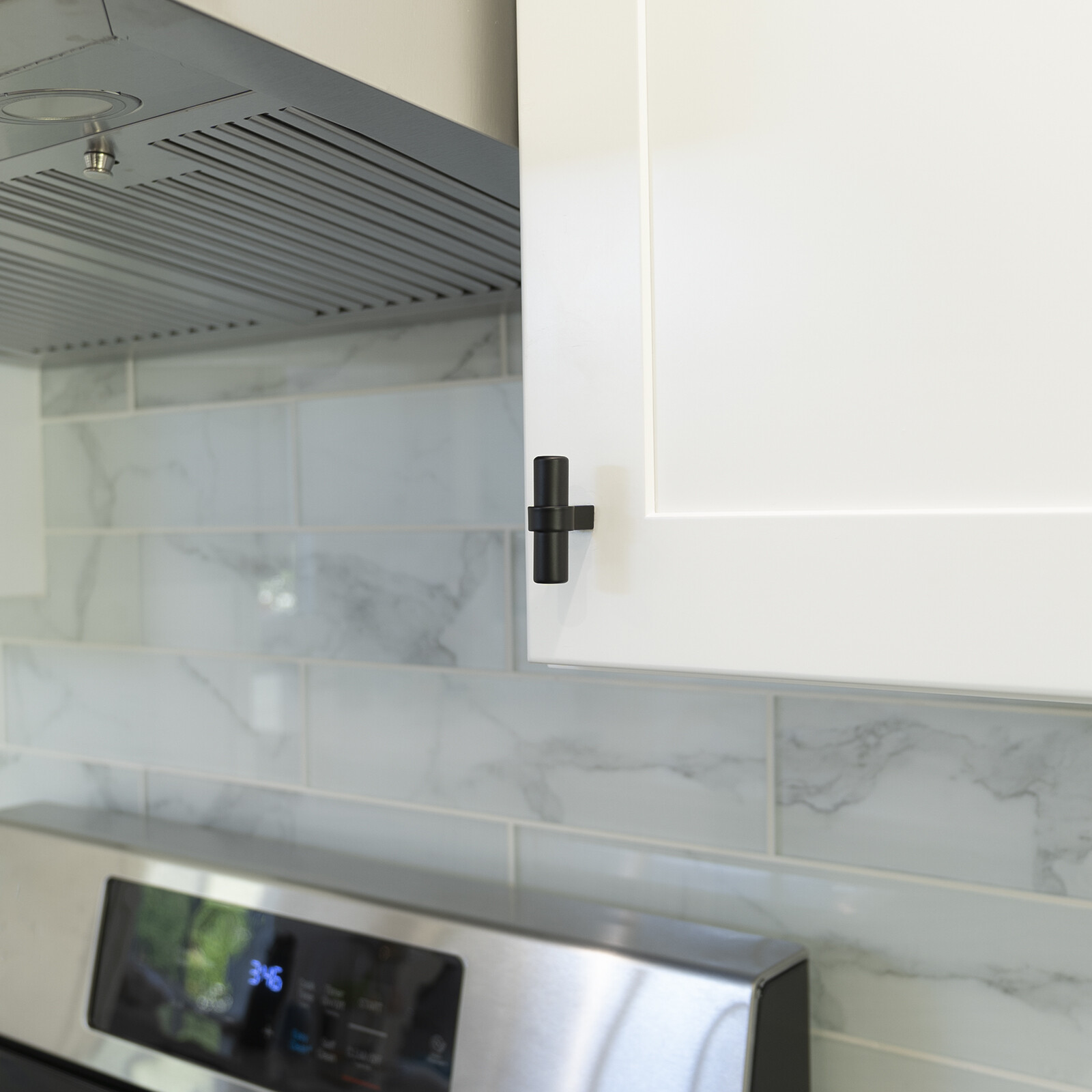 Black Modern Cabinet Handles T Bar Pulls Kitchen Drawer Hardware Stainless Steel