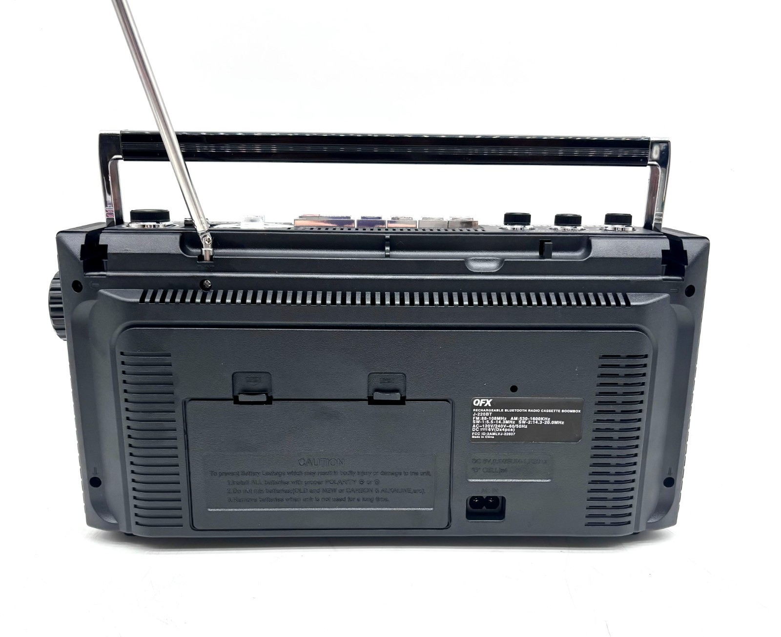 QFX J220BT Bluetooth Radio/Cassette to MP3 Converter Boombox