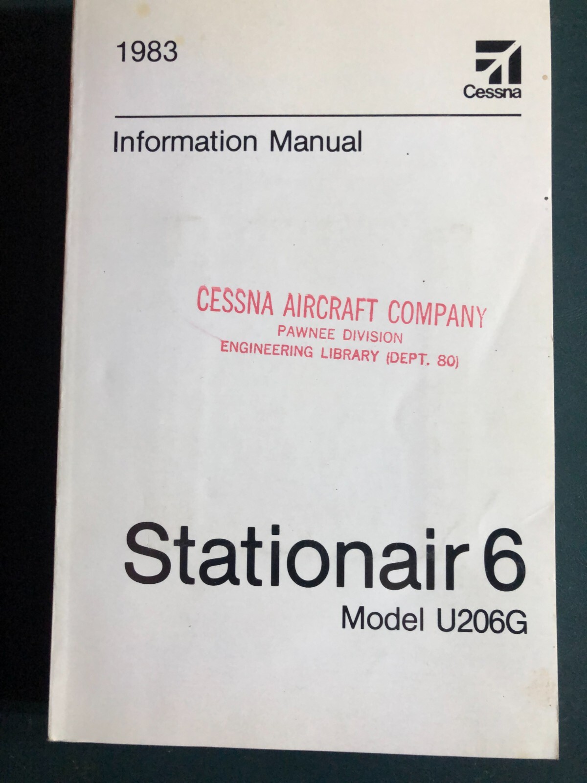Cessna Pilot Information Manual U206G  Stationair 6,  1983