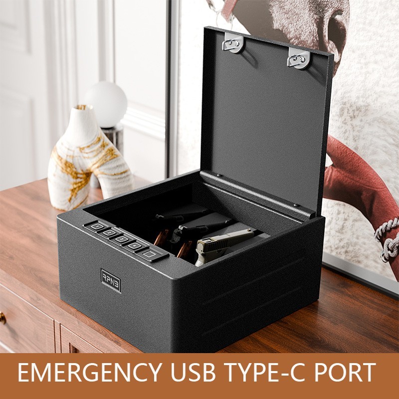 RPNB USB 4-Gun Safe, DOJ  Home Safe LED， High Capacity Gun Safe 🔥