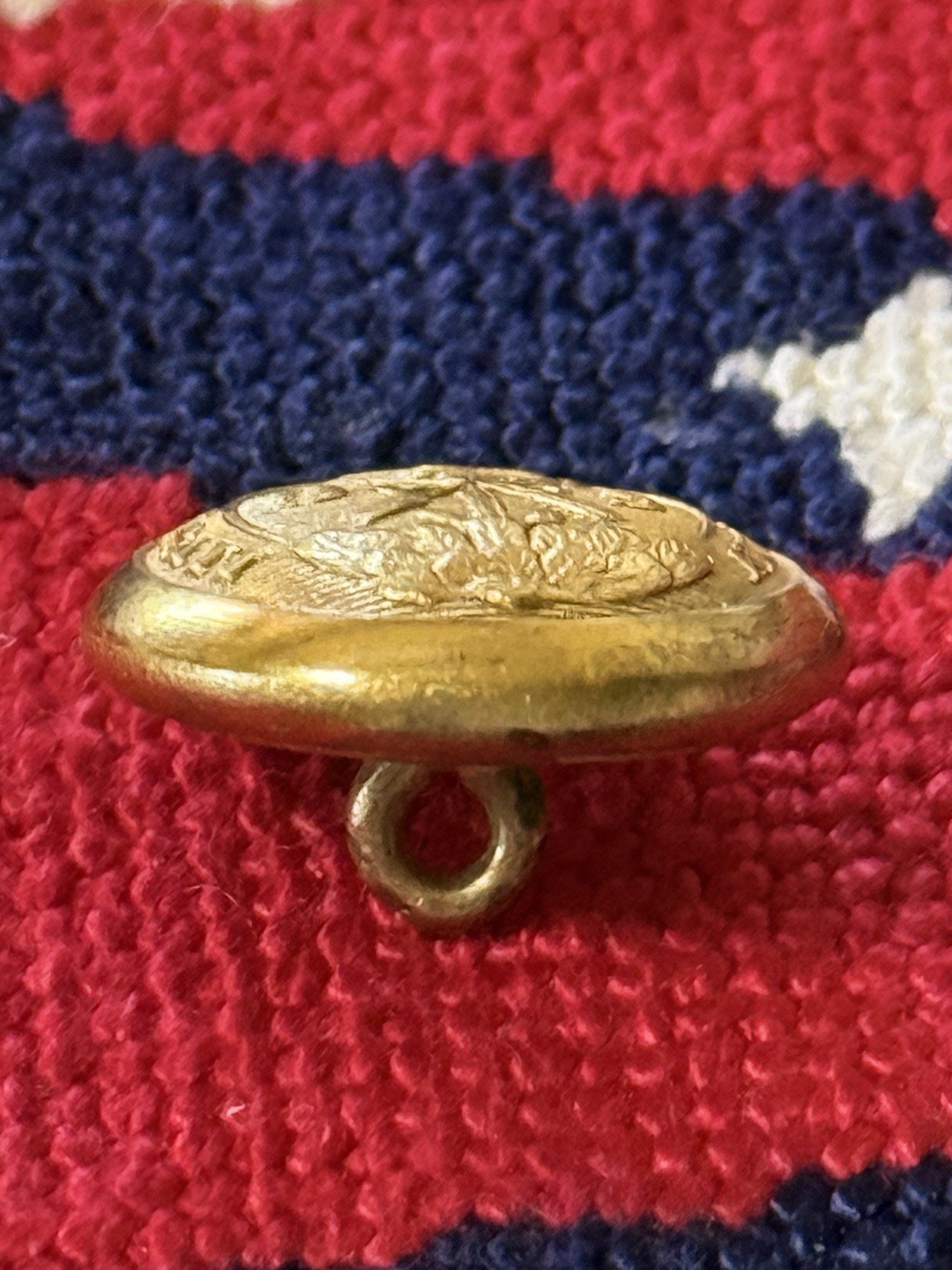 Civil War South Carolina Vest-Cuff Button Horstmann & Allien NY Excellent Gilt