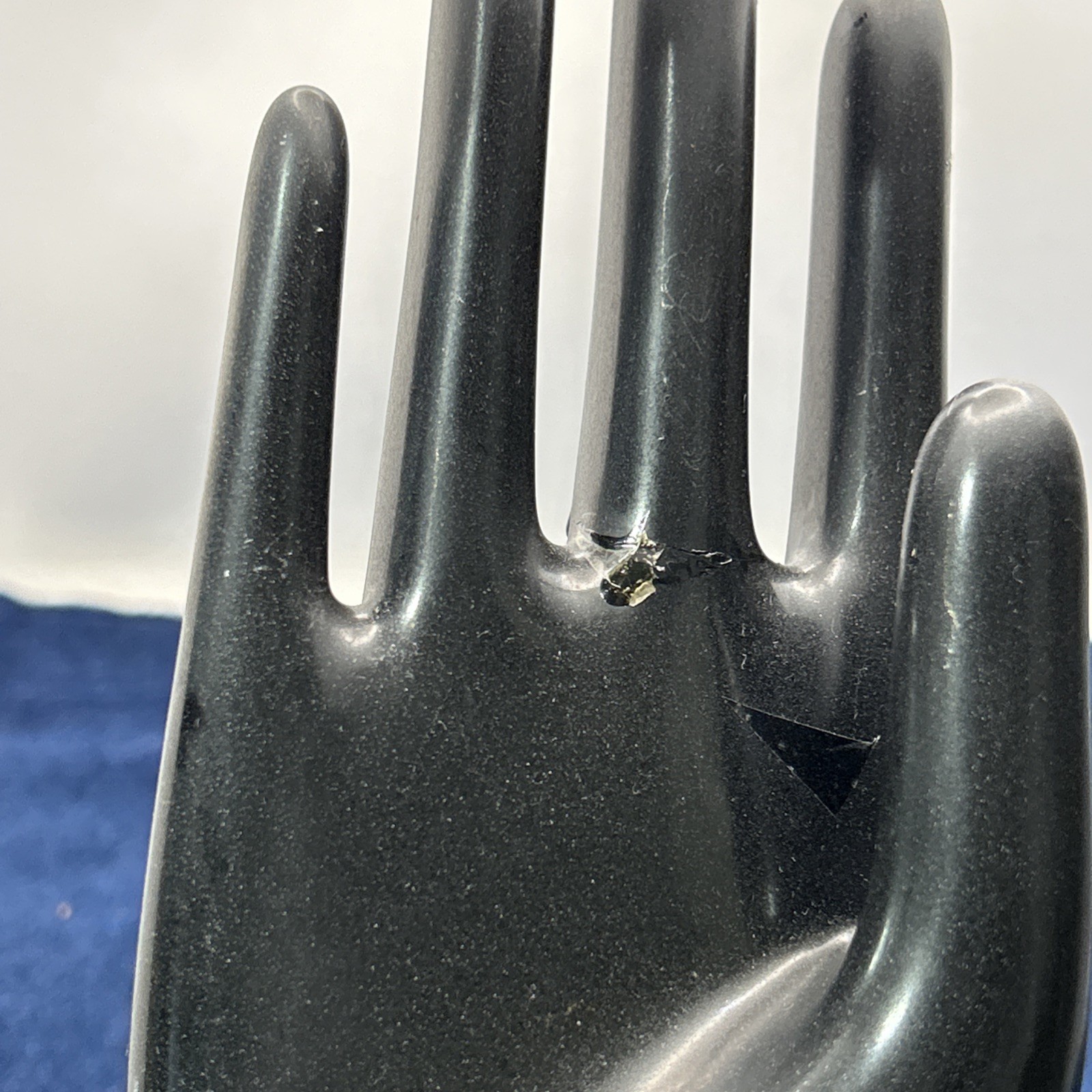 Vintage Industrial Porcelain Black Hand Glove Mold Form Jewelry Display Trade