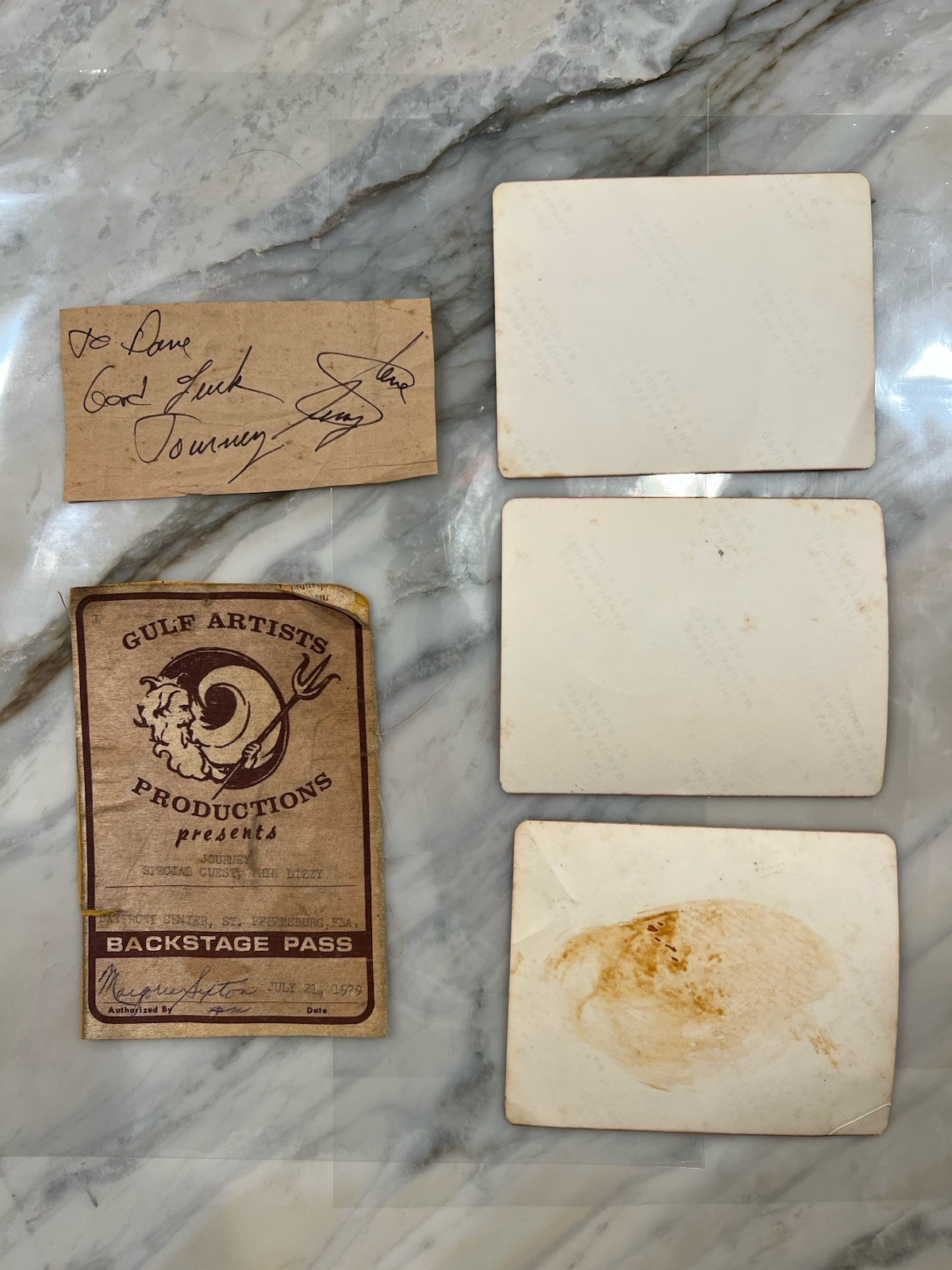 Rare Signed Journey. Steve Perry July 23 1979 Original Photos + Backstage Pass