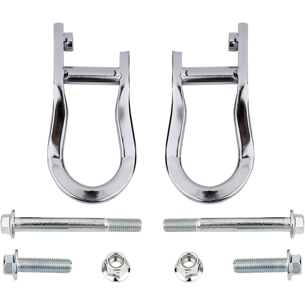 2pcs Chrome Tow Hooks for 2007-2019 Chevrolet GMC Silverado Sierra 1500 84072462