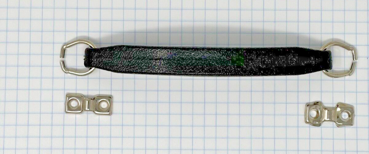 Replacement Handle, Flute case / Luggage, 5 1/4 Black Plastic w/Nickel Trim