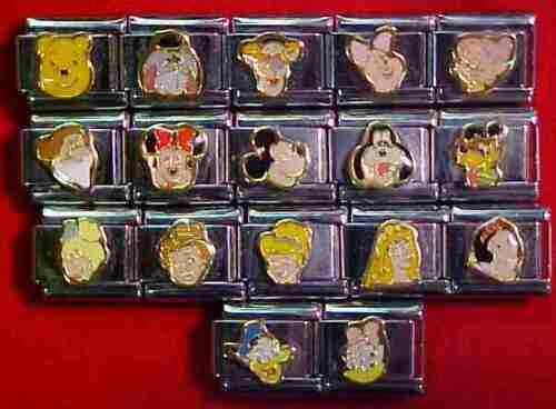 Disney 9mm Italian Add-A-Link Charms Stainless Steel 17 Different You choose
