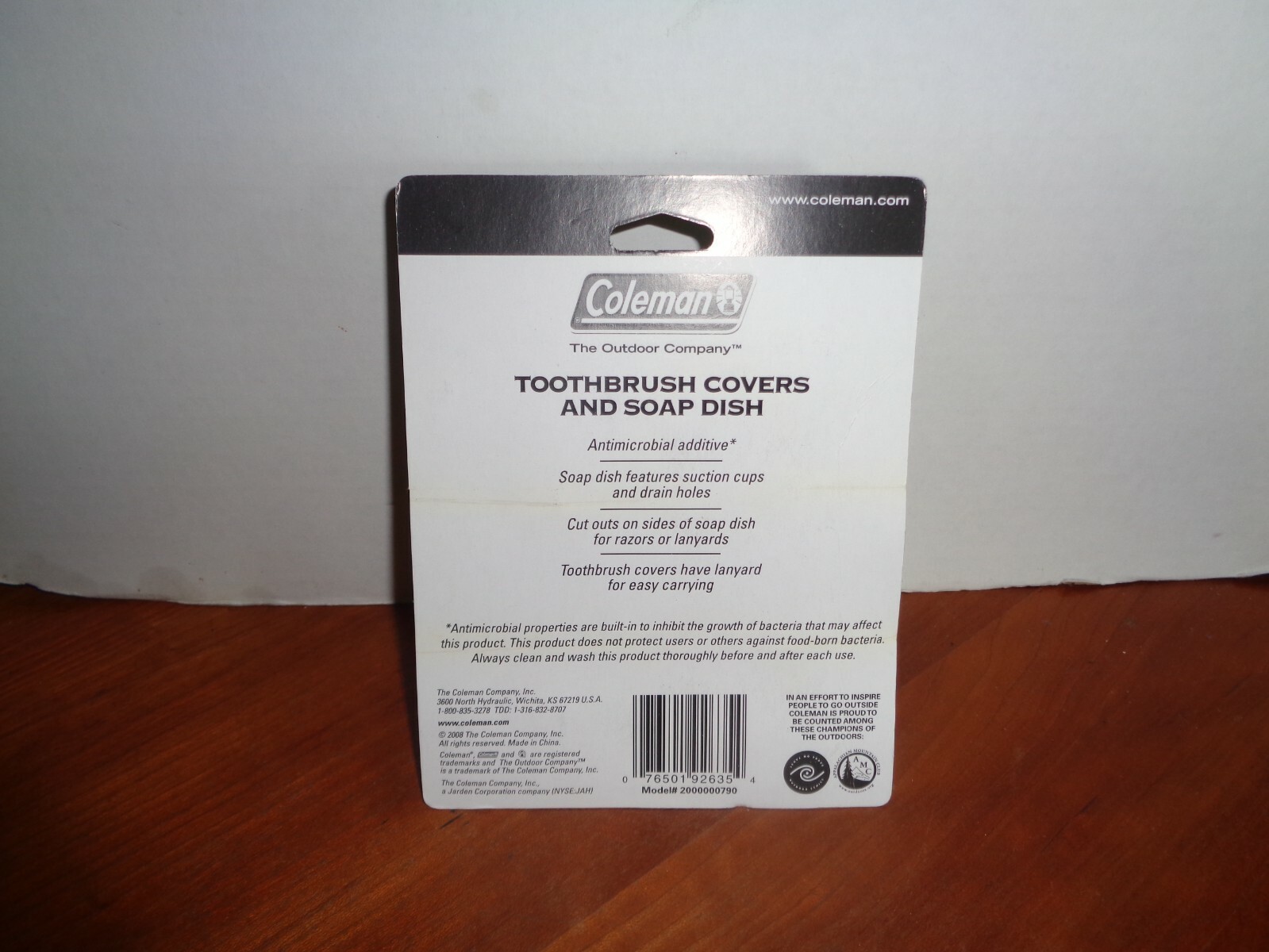 Coleman Camping Soap Dish & Toothbrush Holder with Suction Cups Brand New Sealed