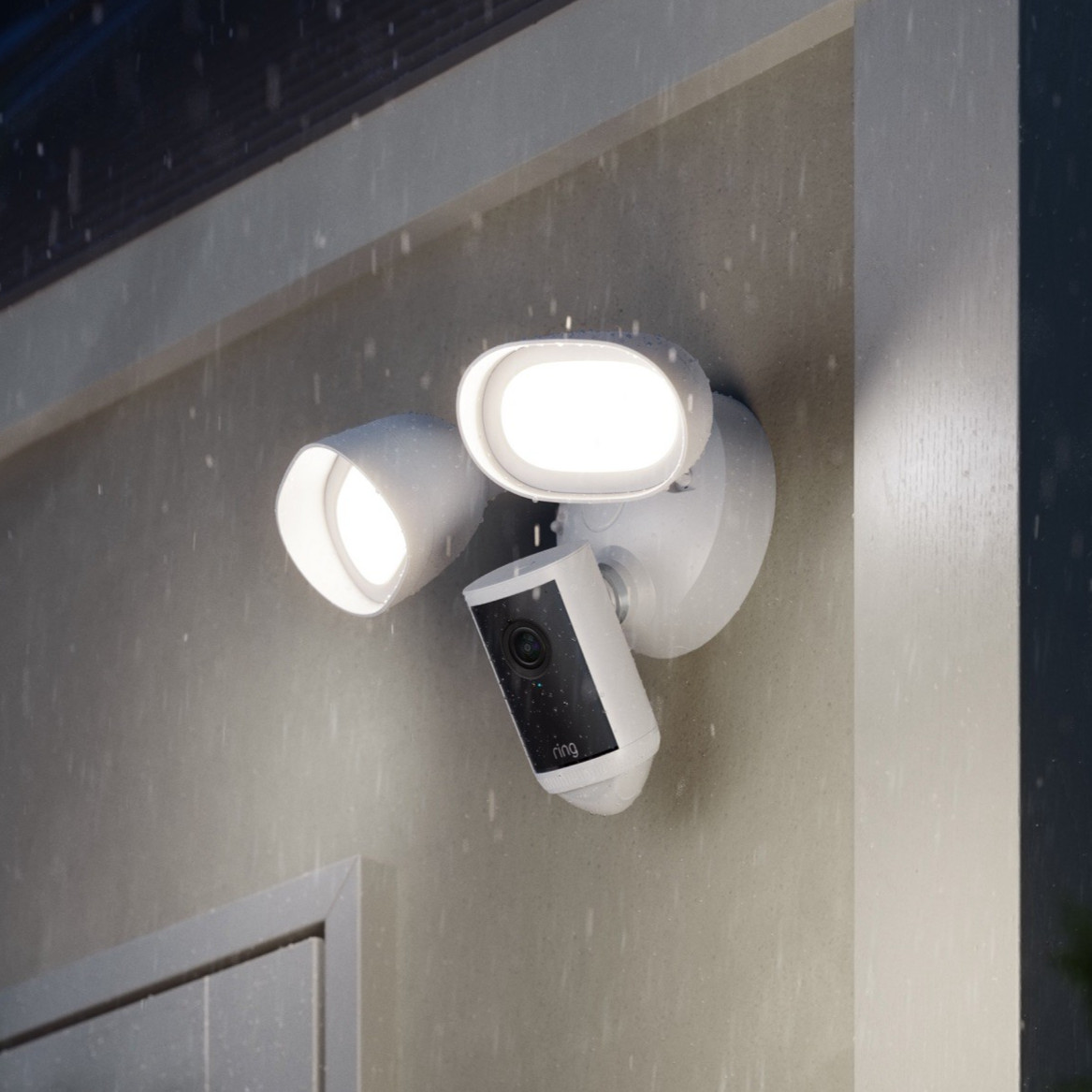 Ring Floodlight Cam Pro 4K (Newest Model) Wired | 2nd gen | Sealed | White