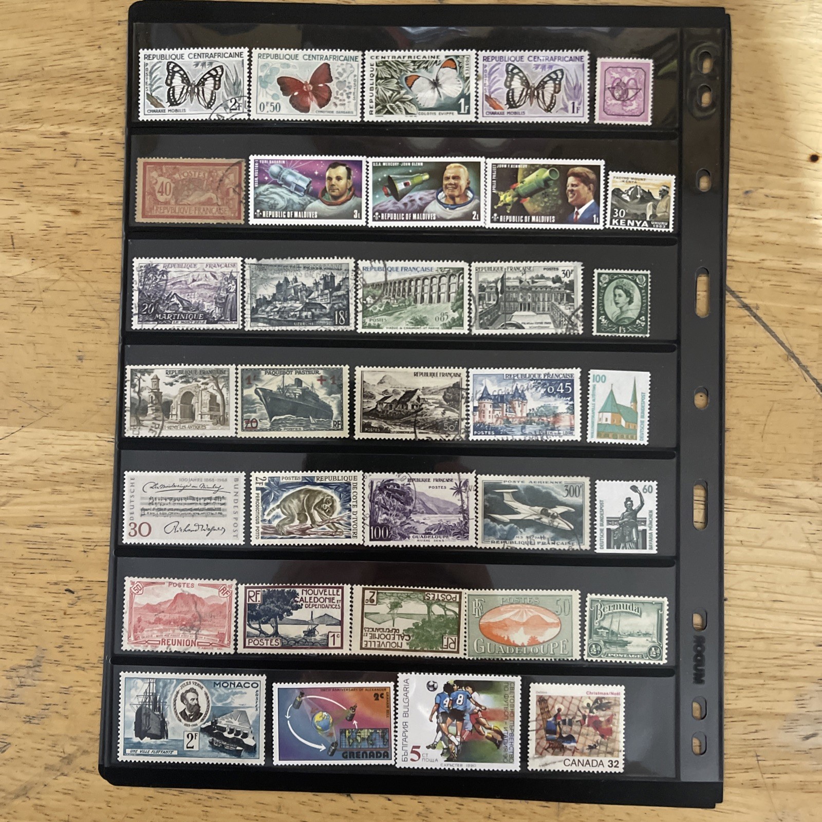 Lot of new and used stamps from all over the world. Off Paper.