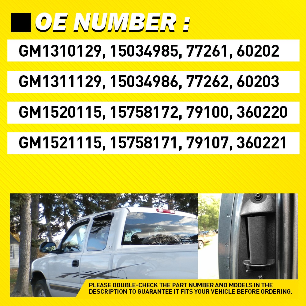 LH RH Front Rear Door Handles Textured Black For GMC Sierra 3500 2001-2007 4-20X