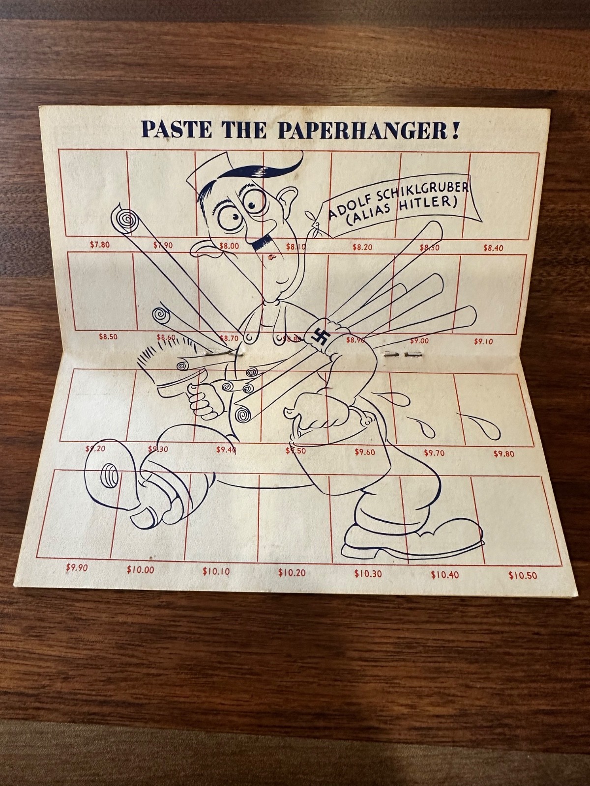 WWII Propaganda War Savings Stamp Album “Stamp Out the Axis” Unused 1942 Cartoon