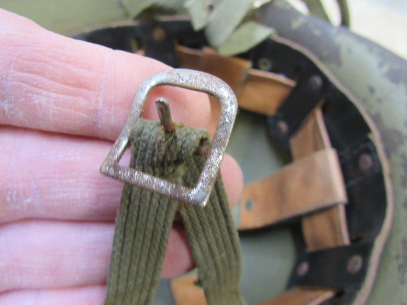 Original WW2 Era Spanish M42 Helmet Post War Liner Modelo Z