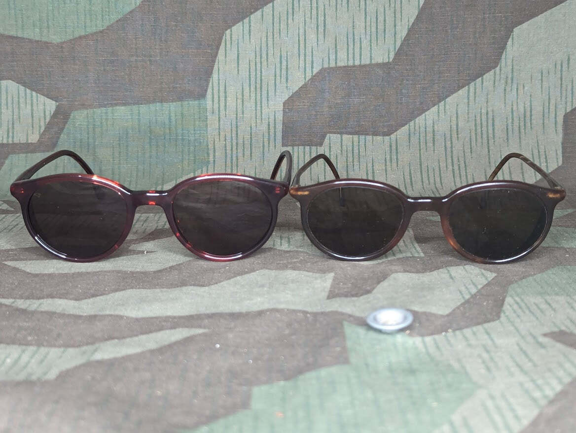 Reproduction WWII German Luftwaffe Umbral Sunglasses Vintage 1940s Red Brown