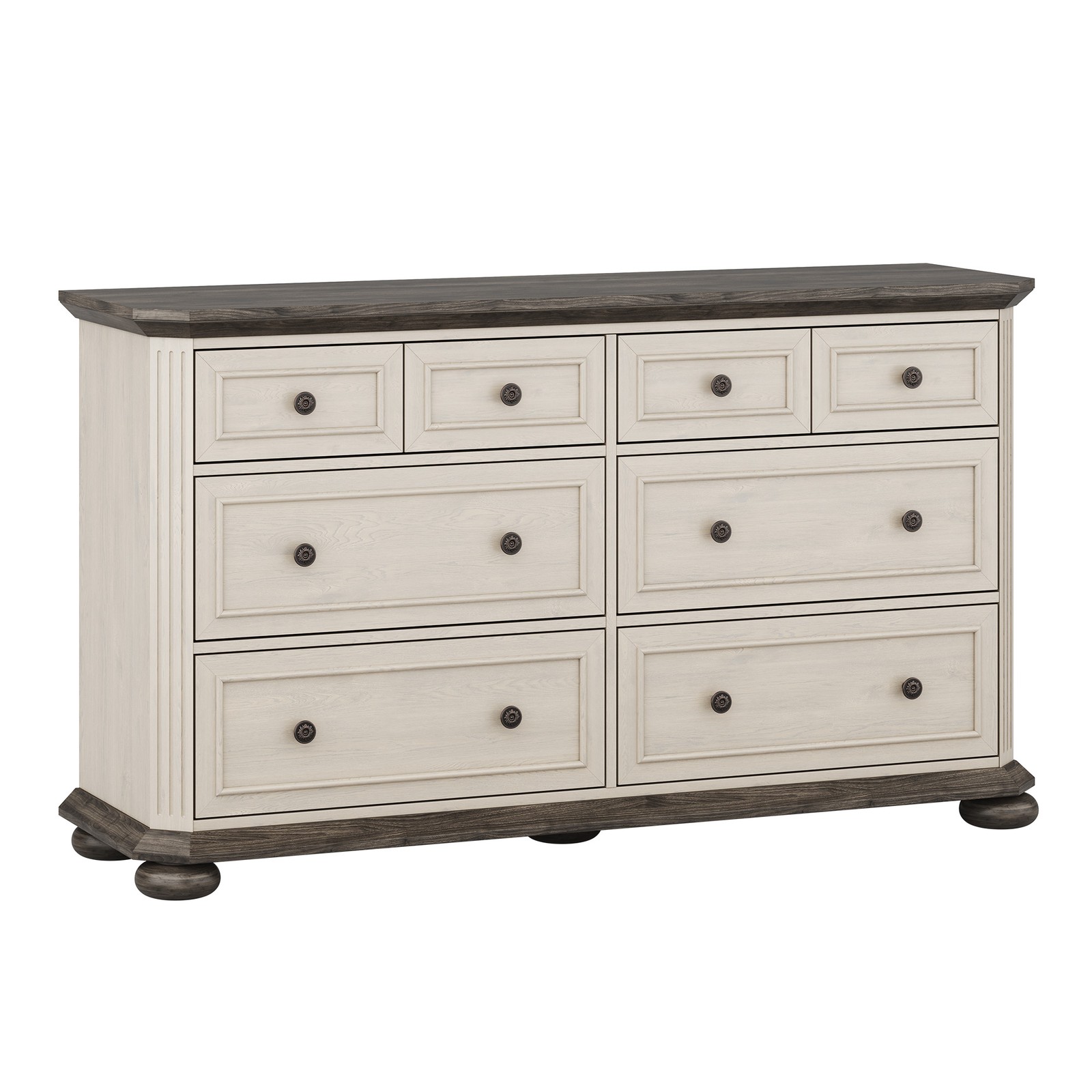 31" Drawer Dresser Chest with 6 Drawers, Antique White