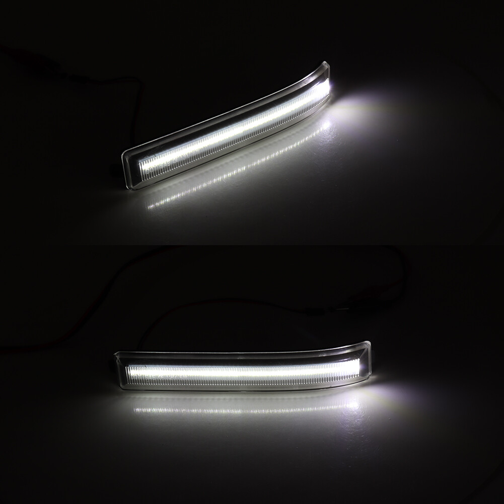 2X White LED Side Mirror Lamp Turn Signal Lights For 2009-2014 Ford F-150 Clear