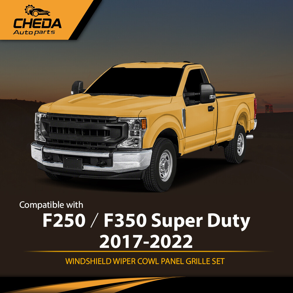Fit For 2017-22 Ford Super Duty F250 F350 Windshield Wiper Cowl Panel Grille Set