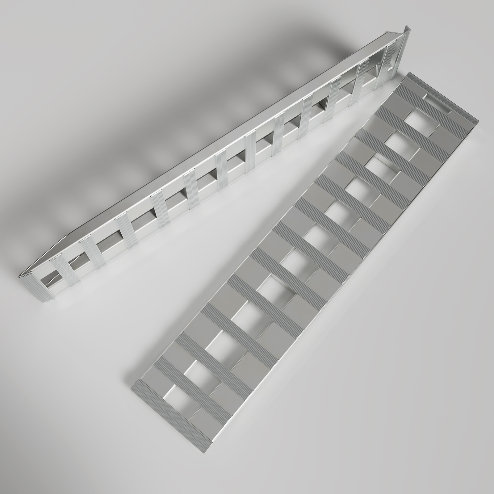 72" X 15" Aluminum Hook Ramps 8500Lbs Car Trailer Truck 1 Pair Ramps Hook End