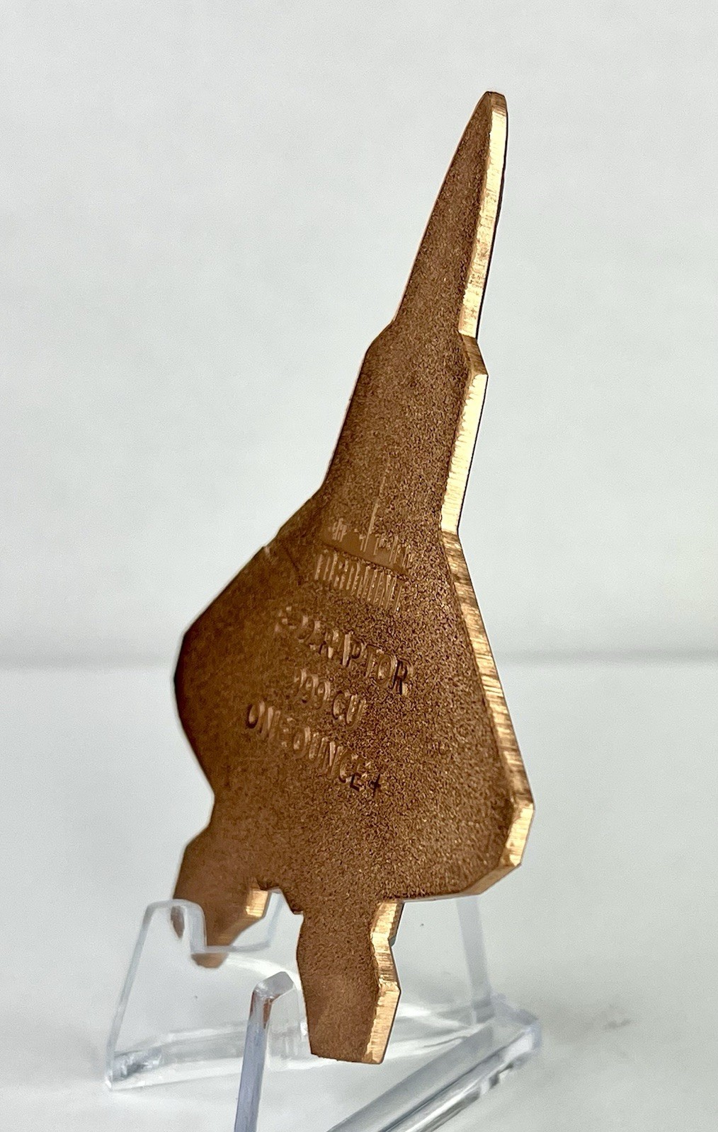 2025 F-22 Raptor Shaped 1 Oz Copper Round Bullion