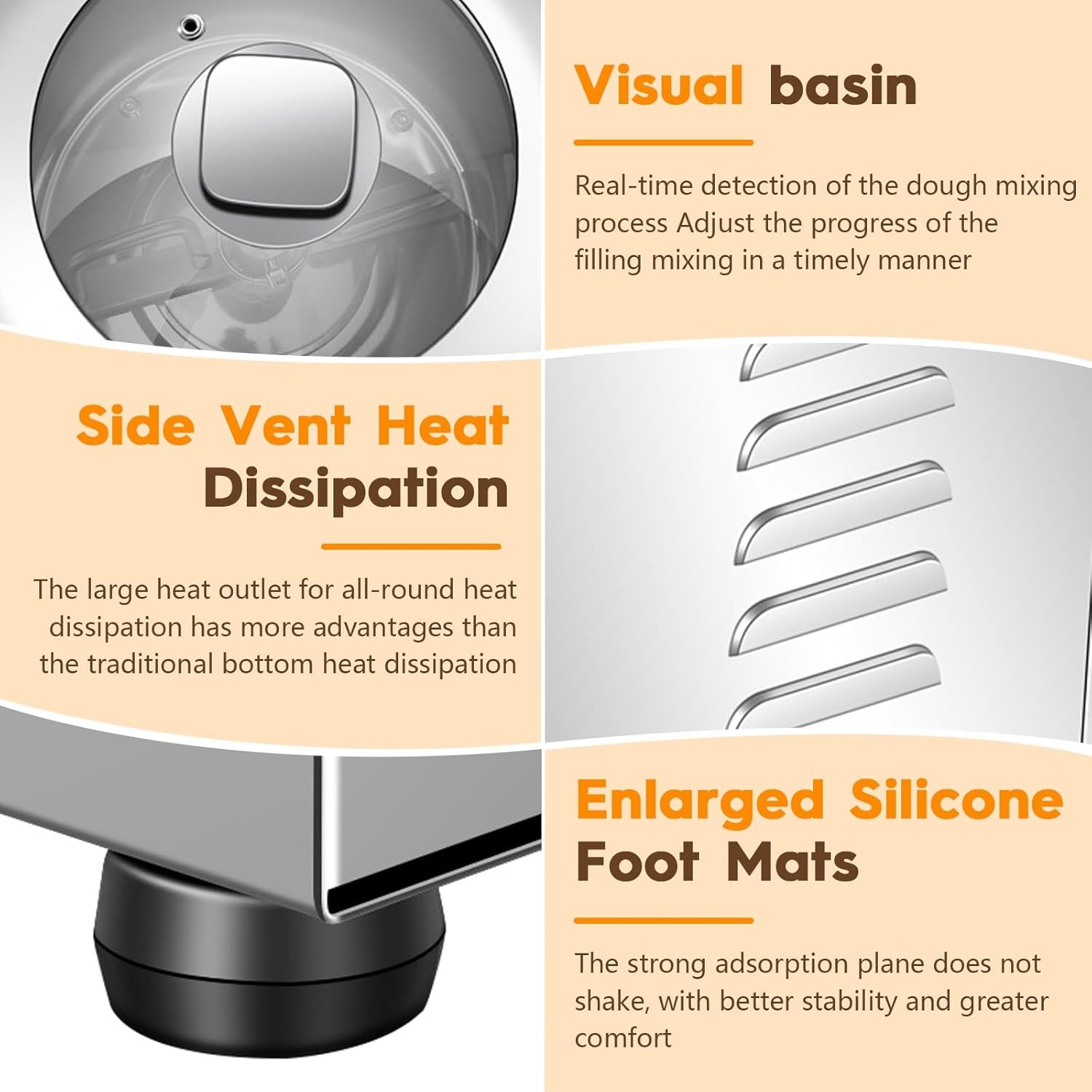 Commercial Electric Food Mixer Stand 8KG Dough Flour Mixer Machine Dual Rotation