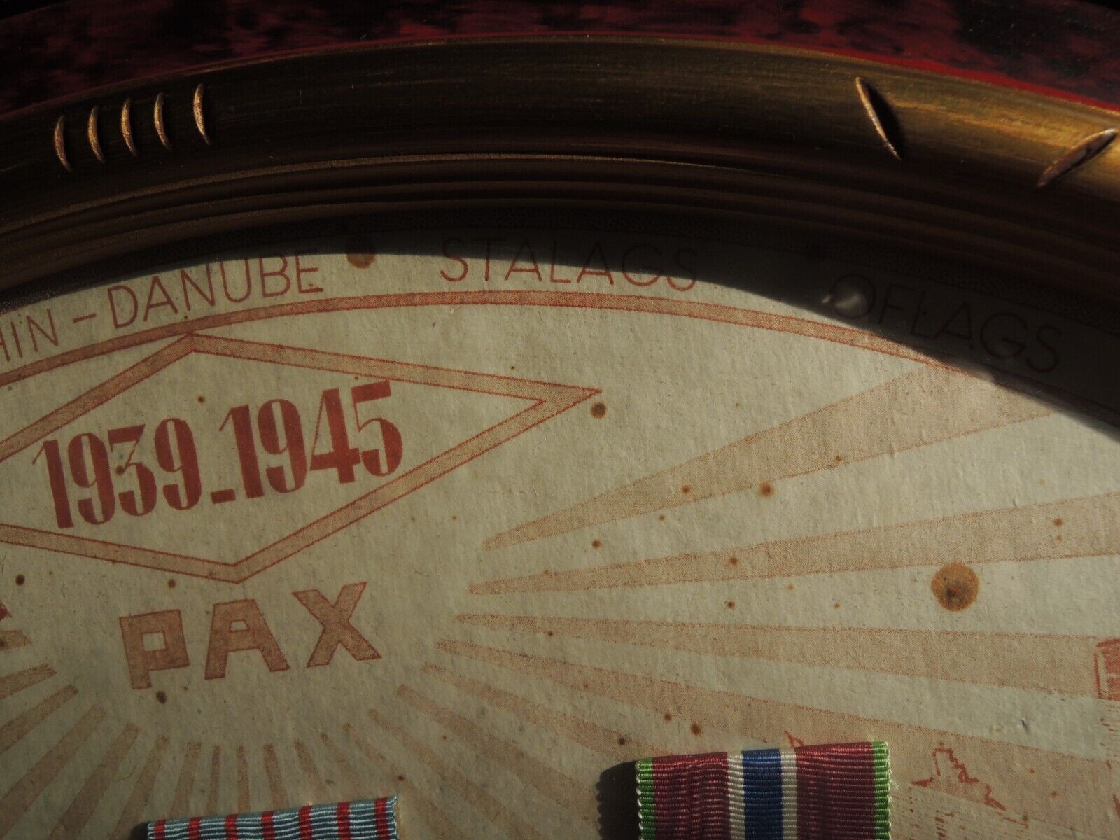 French commemorative certificate contraction camp Stalag VIII A 1939-45 military