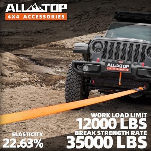 Heavy Duty Tow Strap Recovery Kit 3" x 30ft 35,000 lbs 100% Nylon Off-Road