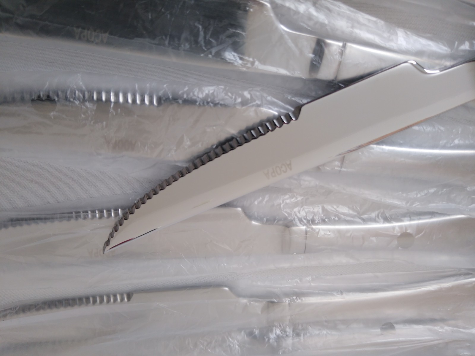 Acopa 18/0 Stainless Steel 9" Steak Knife 12 Pack Benson / Brigitte Flatware