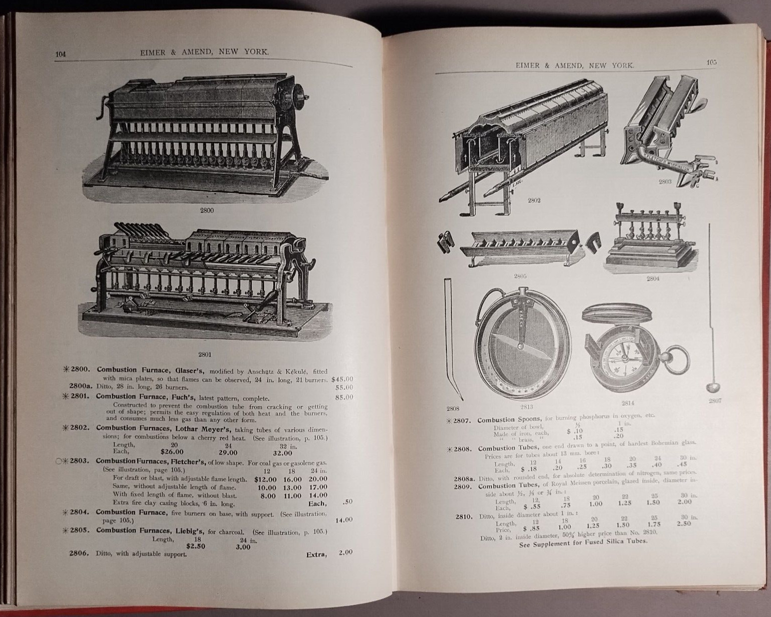 1910 Eimer & Amend Chemical Assay Laboratory Apparatus Supplies Catalog S-12