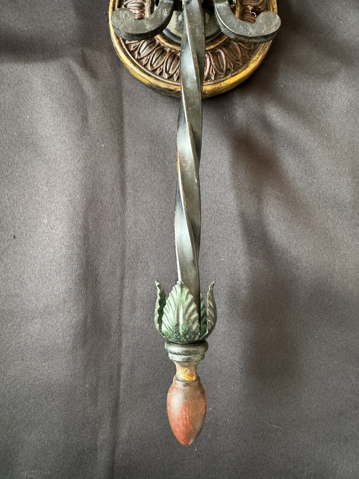 SINGLE - Fine Art Lamps Chateau Mediterranean Tudor Rustic Iron Wall Sconce 29”