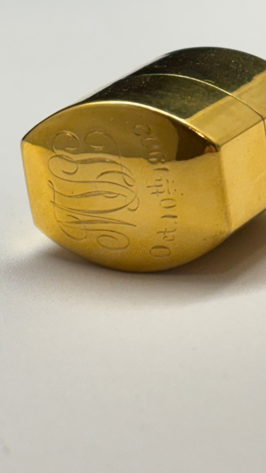 ANTIQUE RING BOX, 14KT PLATED STERLING SILVER, Howard & Co. Fifth Ave, New York