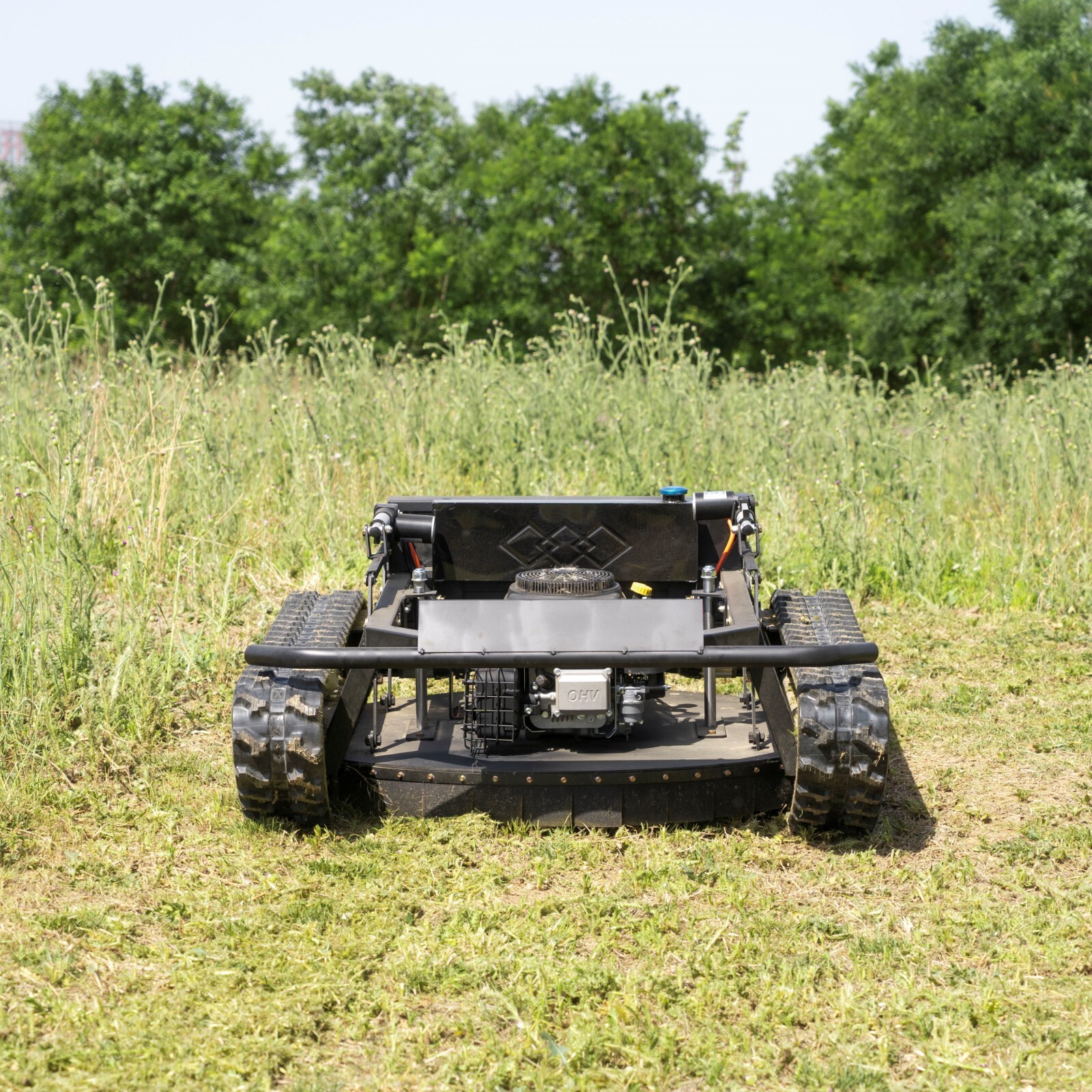 Robot remote control lawn mower 65° climbing crawler drive all terrain garden