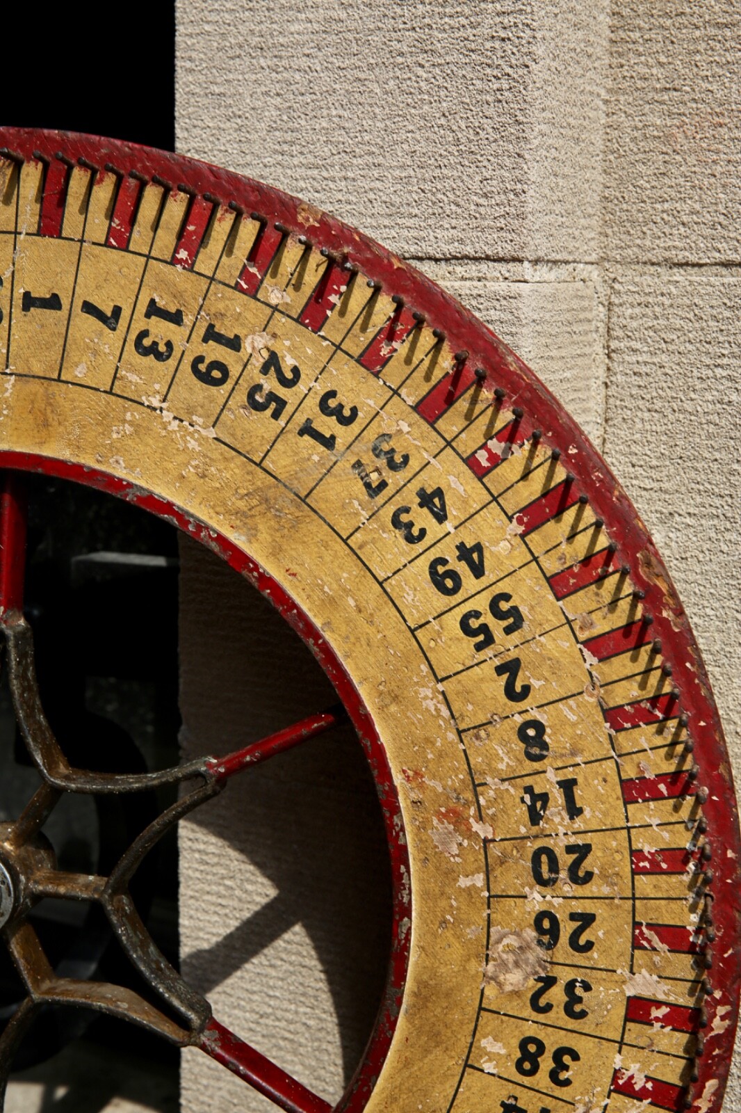 Antique Wood Roulette Gambling Gaming Carnival Wheel Casino Game Vintage Circus