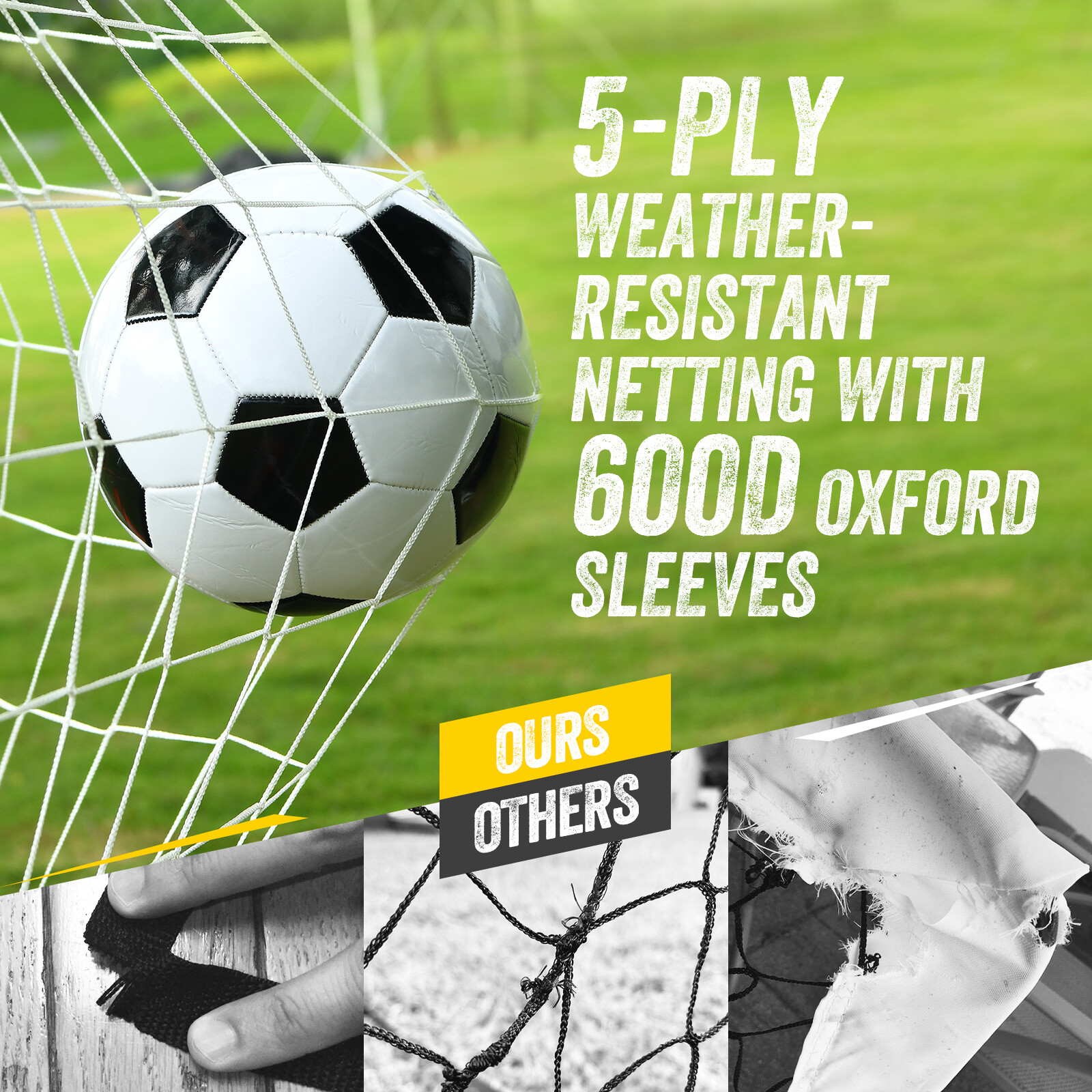 Portable Soccer Goal Net for Teens Adults 12x6FT Soccer Net with Ladder 12 Cones