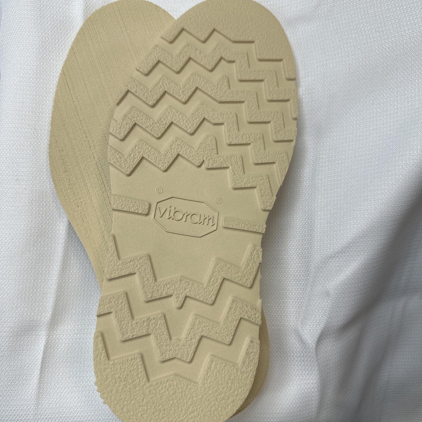 VIBRAM 4014 Cristy Cushion Unit Rubber Full Sole 1 Pair Natural (Cream)