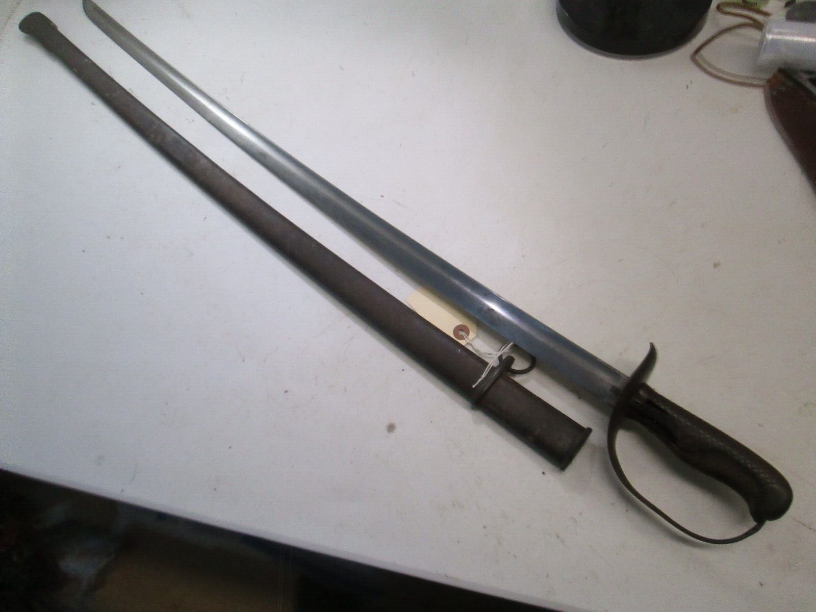 RUSSO JAPANESE NCO CAVALRY SWORD AND SCABBARD ARSENAL MARKED #Y3