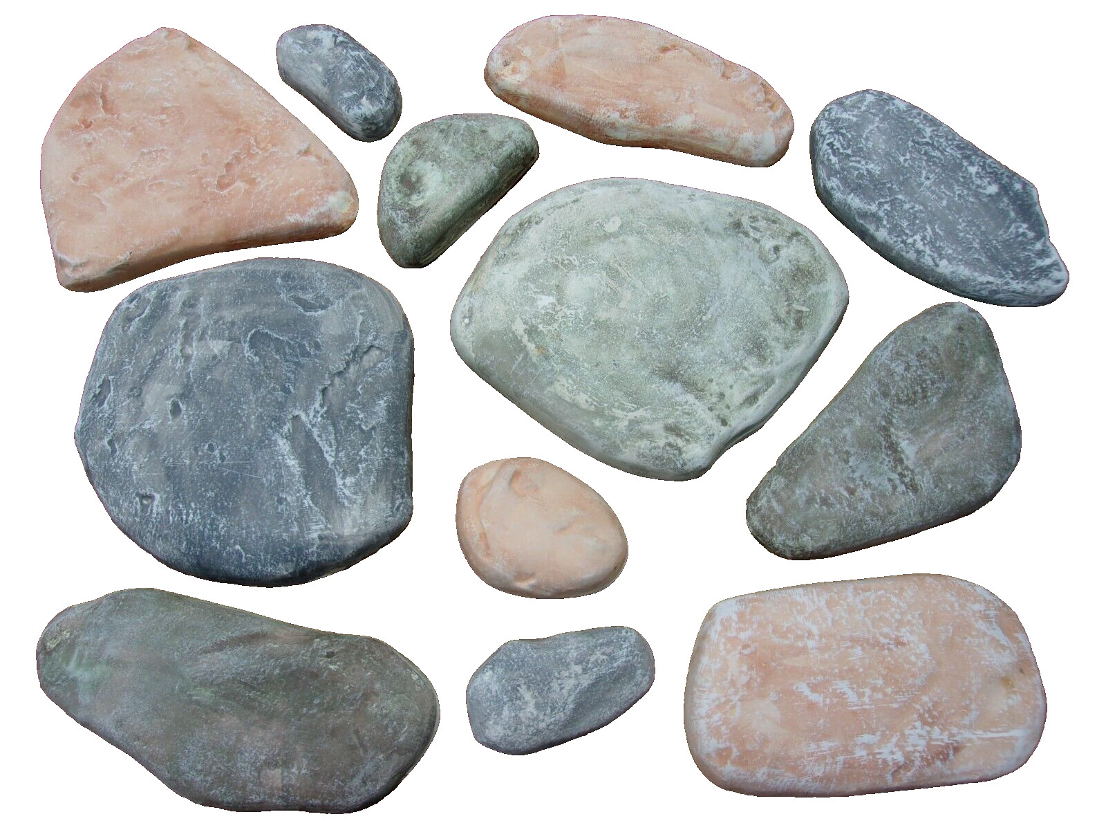 Rock facing concrete cement molds wall veneer flagstone set 12 plastic moulds