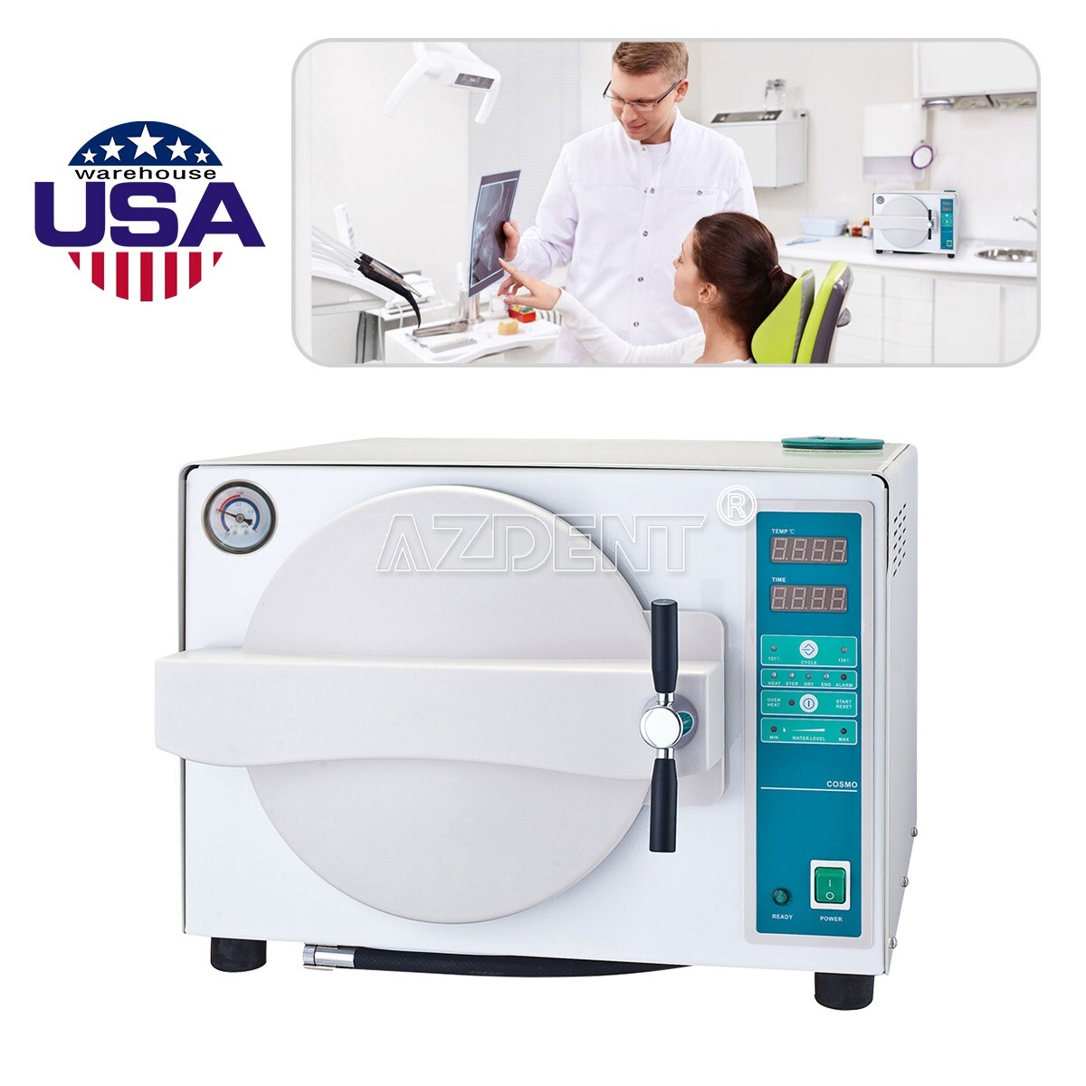 18L /22L Class B Dental Autoclave Steam Sterilizer With Drying Built-in Printer